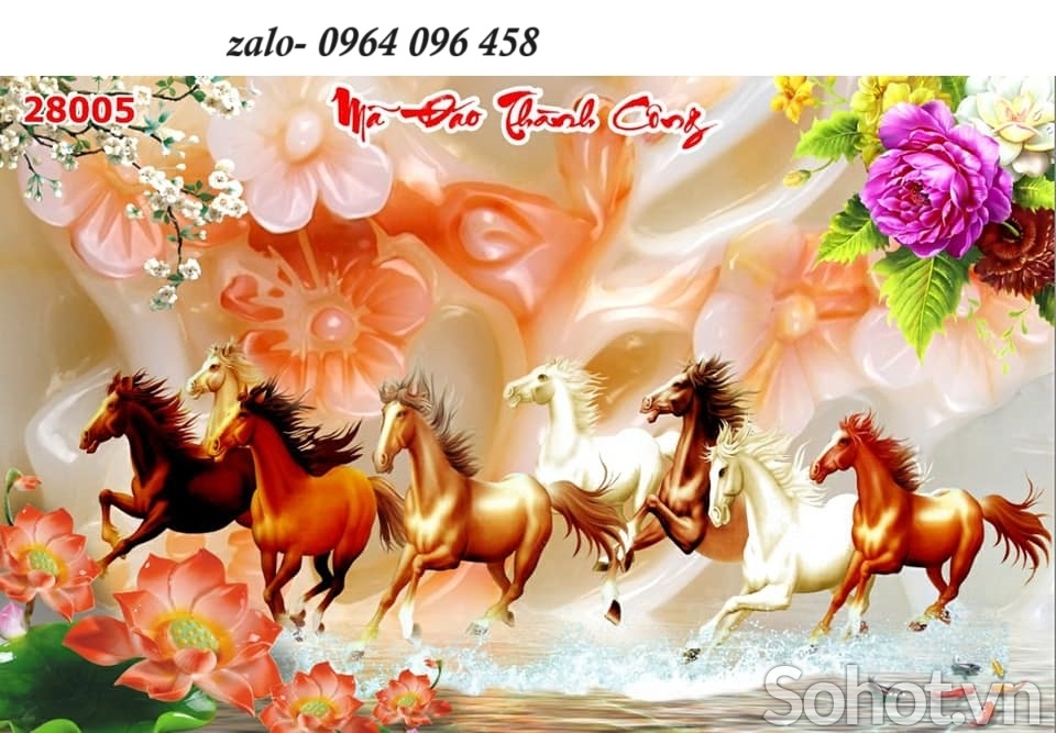 Tranh gạch 3d mã đáo thành công - FDG64