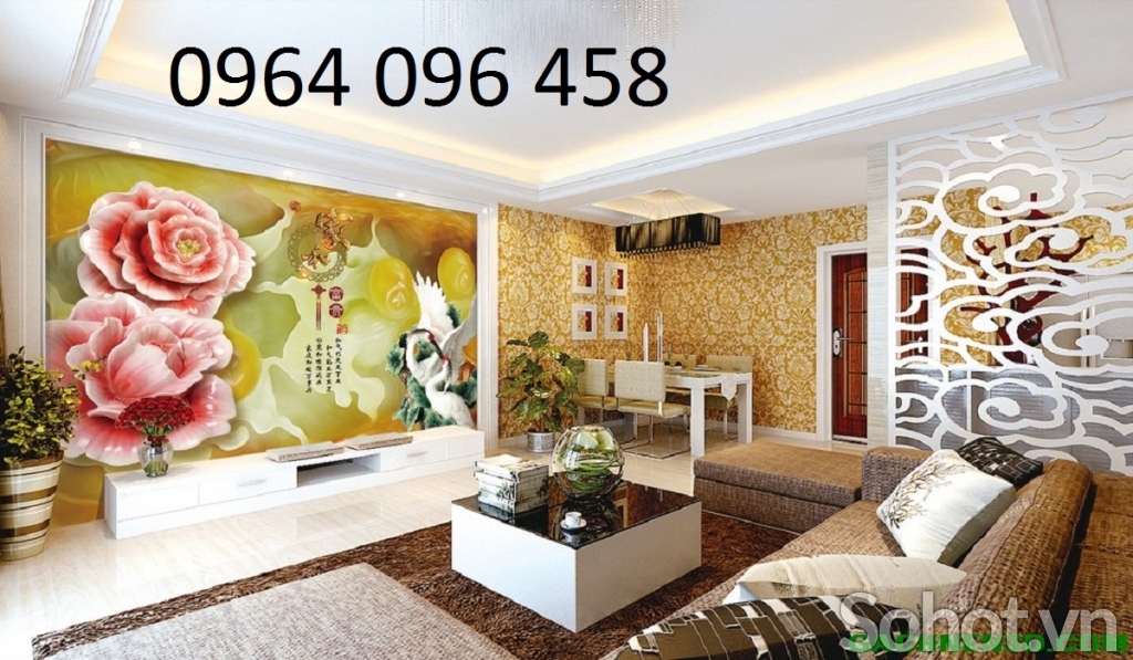 Tranh 3d phong thủy phòng khách gạch tranh 3d - GGG43