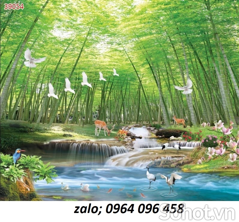 Tranh gạch 3d phong cảnh phòng khách - BGD44