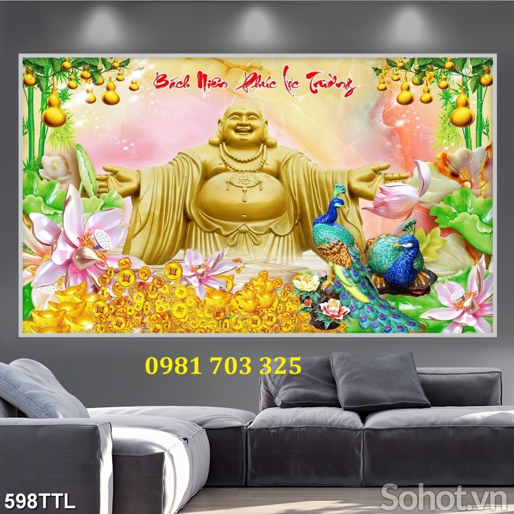 Tranh gạch 3d tài lộc trang trí
