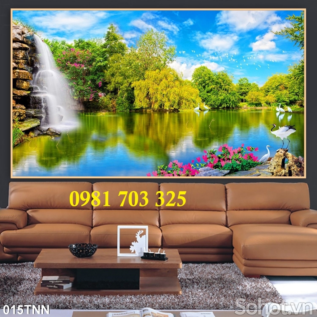 Gạch men 3D phong cảnh thiên nhiên đẹp