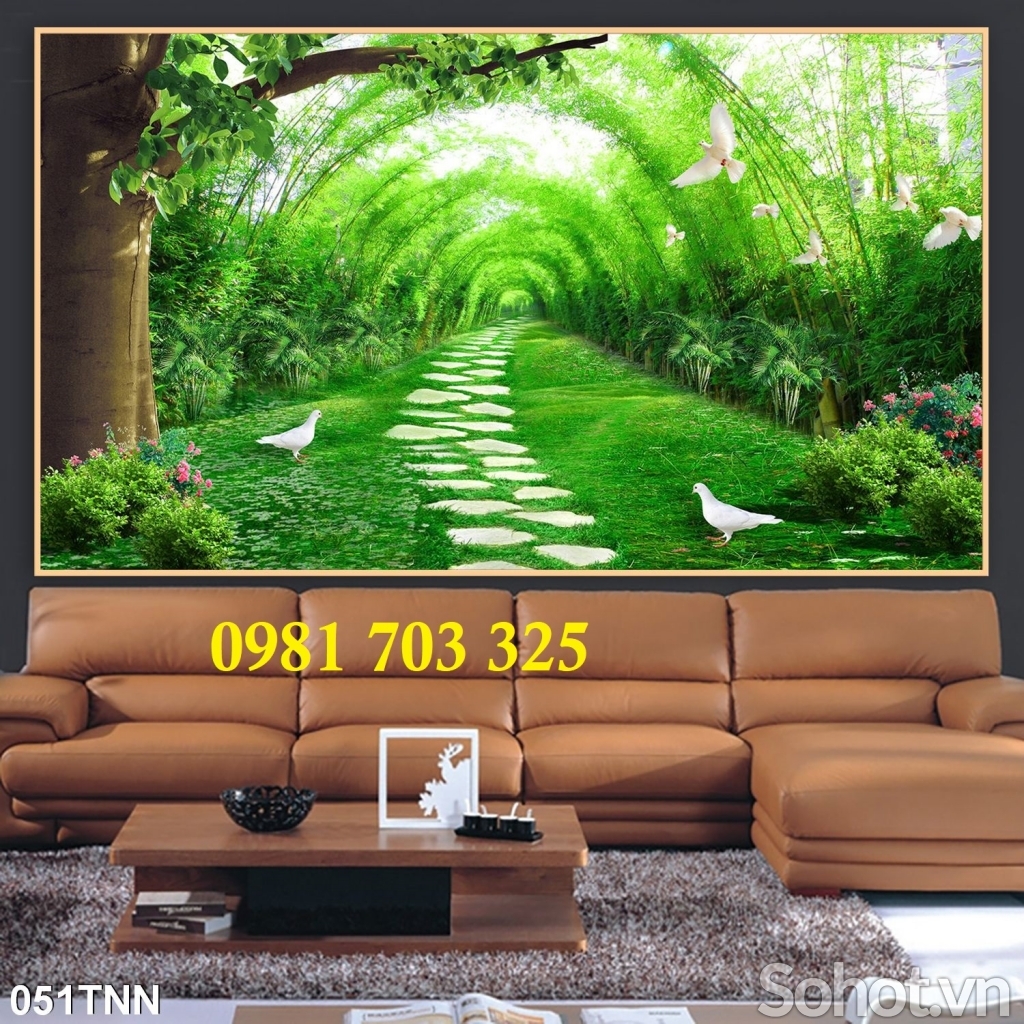 Gạch men 3D phong cảnh thiên nhiên đẹp