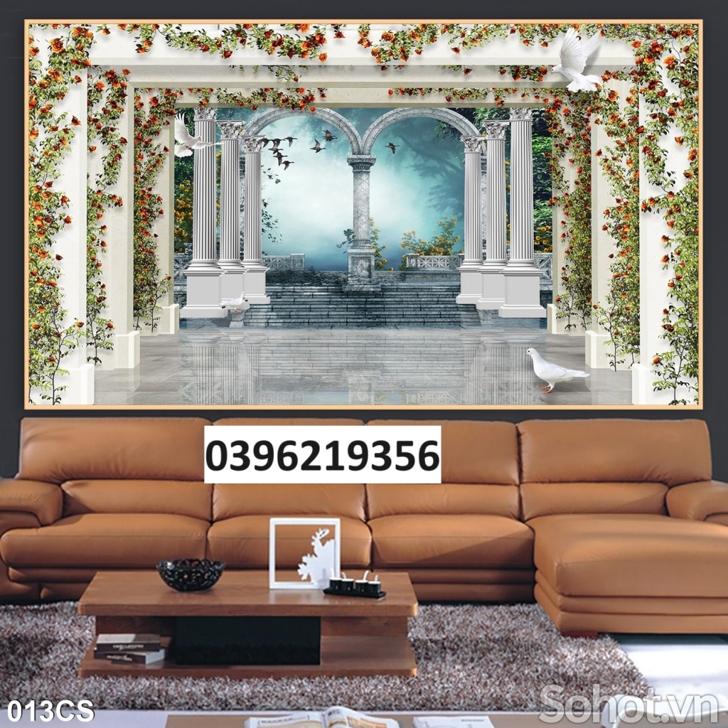 Tranh gạch đẹp cửa sổ trang trí