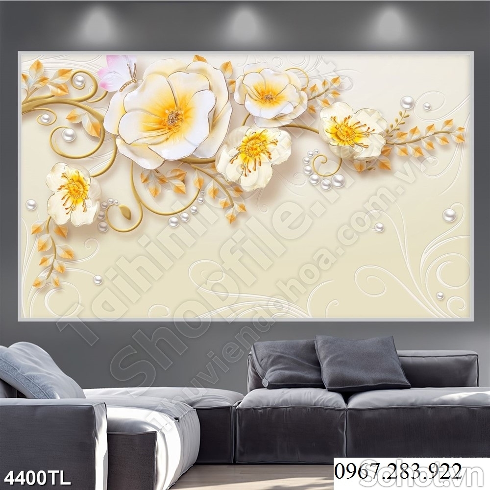 Tranh ốp tường trang trí- Tranh hoa lan cao cấp