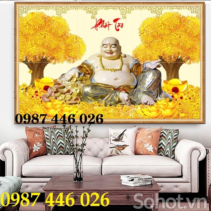 Tranh gạch men phật di lặc HP872
