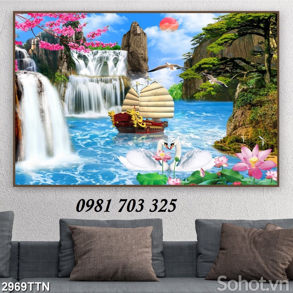 tranh phong cảnh- tranh gạch ốp tường