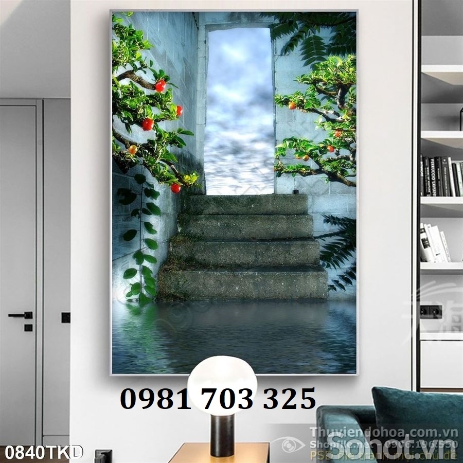 Gạch khổ đứng 3D đẹp