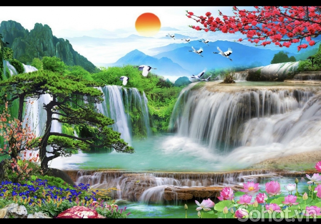 Tranh gạch men sơn thủy HP96722