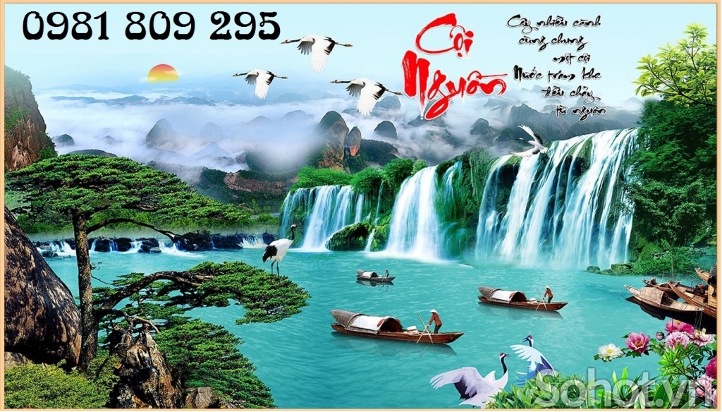 Gạch 3d phong cảnh , tranh thiên nhiên HP093