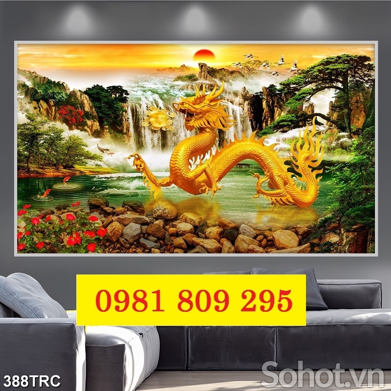 Gạch tranh rồng ốp nhà mồ