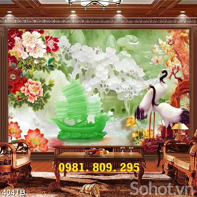 Gạch ốp tường 3d thuyền buồm