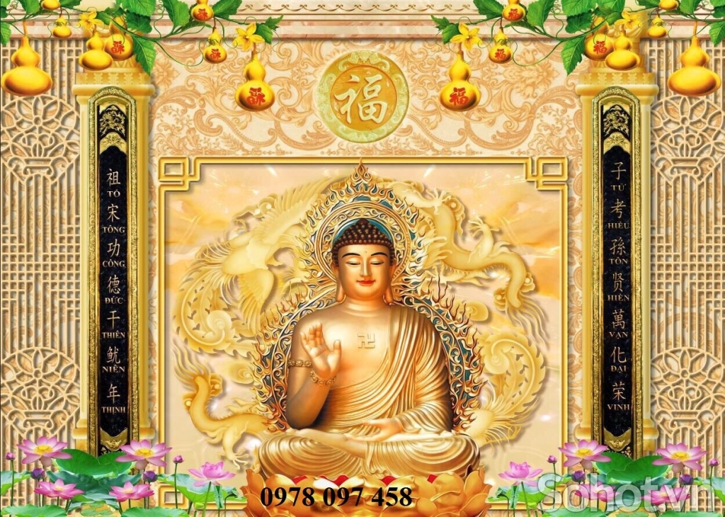Gạch tranh 3D - tranh Đức Phật