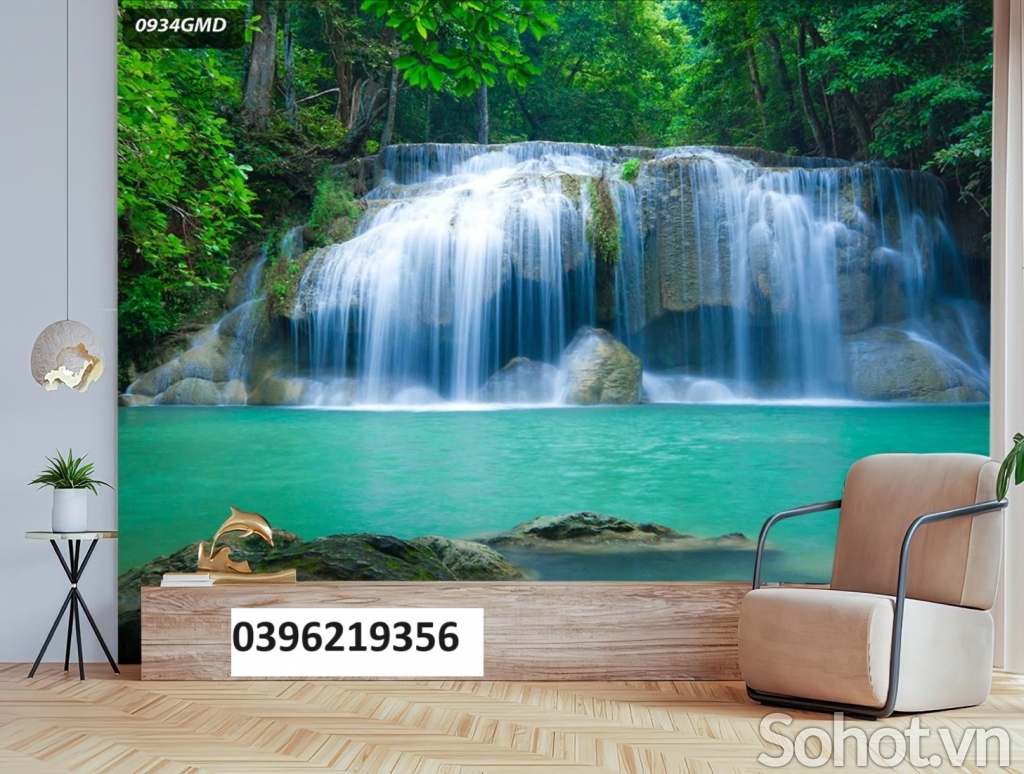 Tranh sơn thủy đẹp trang trí 3D