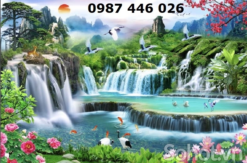 Tranh gạch thác nước HP76