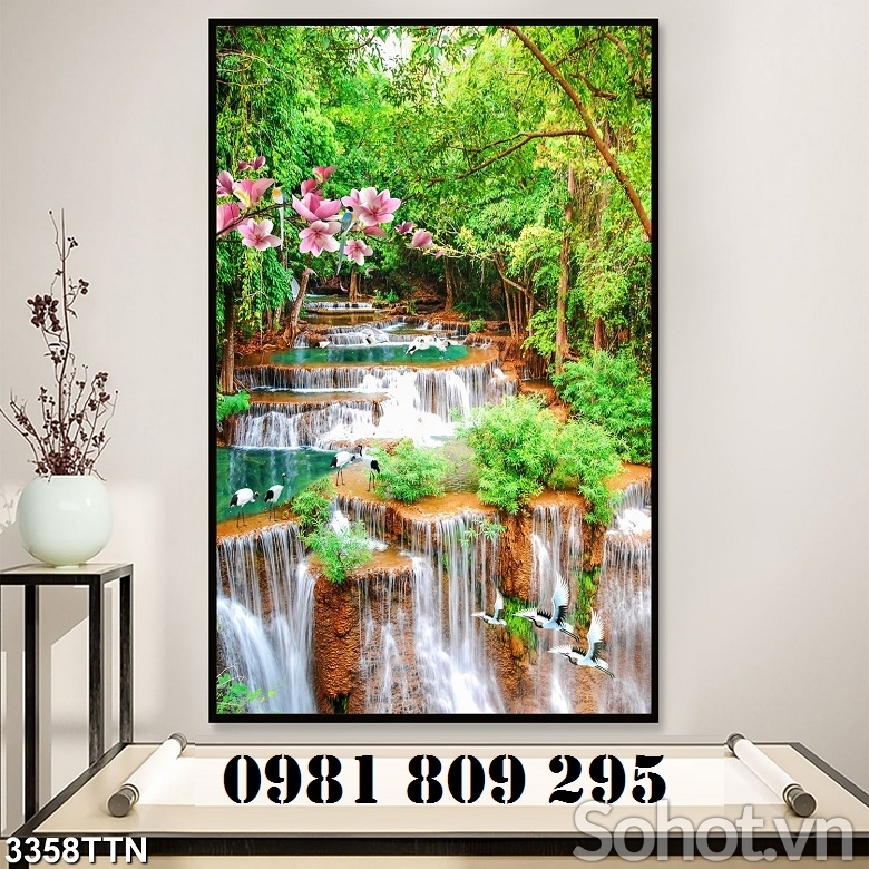 Tranh gạch 3d khổ đứng thiên nhiên JH87