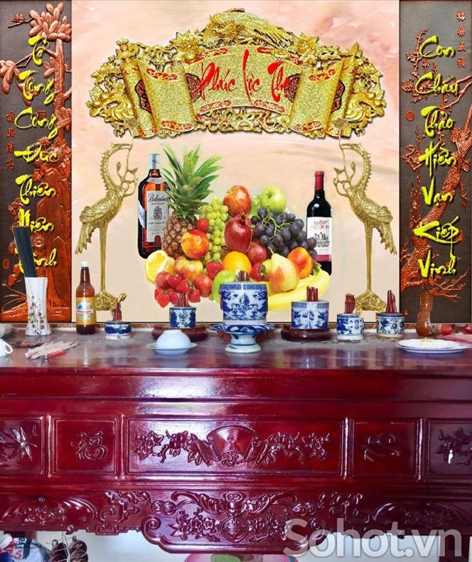 Tranh phòng thờ- gạch tranh 3D