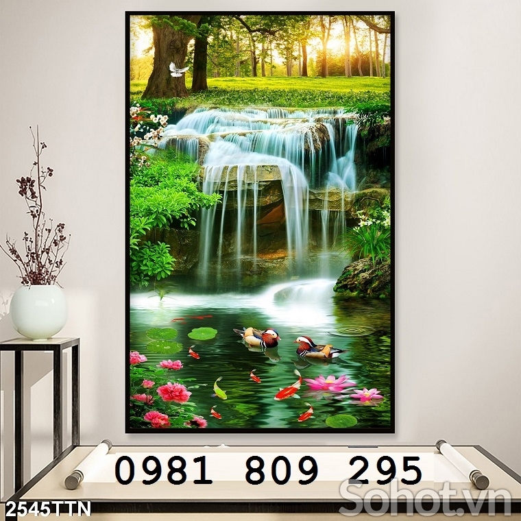 Gạch tranh khổ đứng đẹp ốp tường 3d HG834