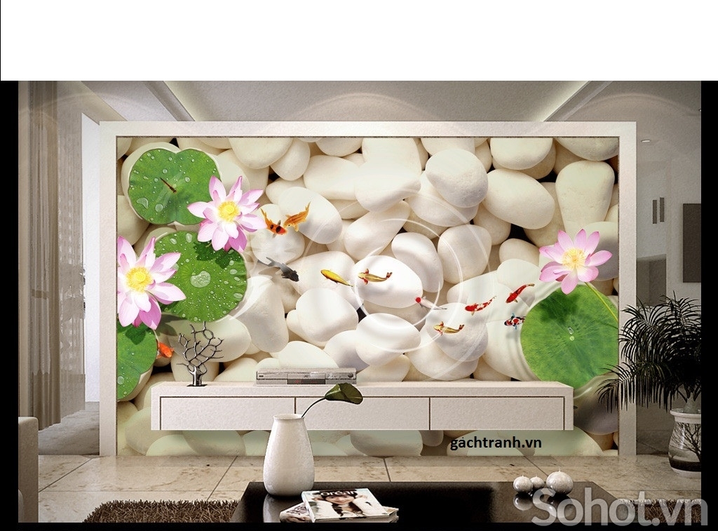 Tranh gạch men 3d ốp tường phòng khách - HDXC42