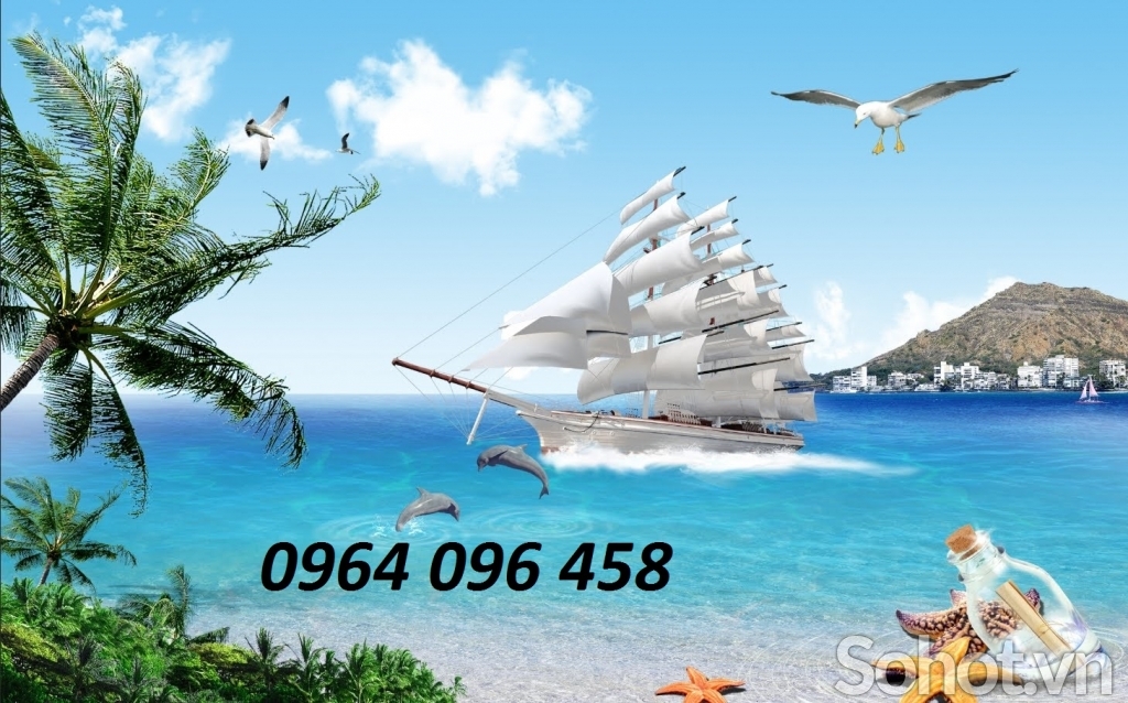 Tranh gạch 3d thuận buồm xuôi gió - 7766CV