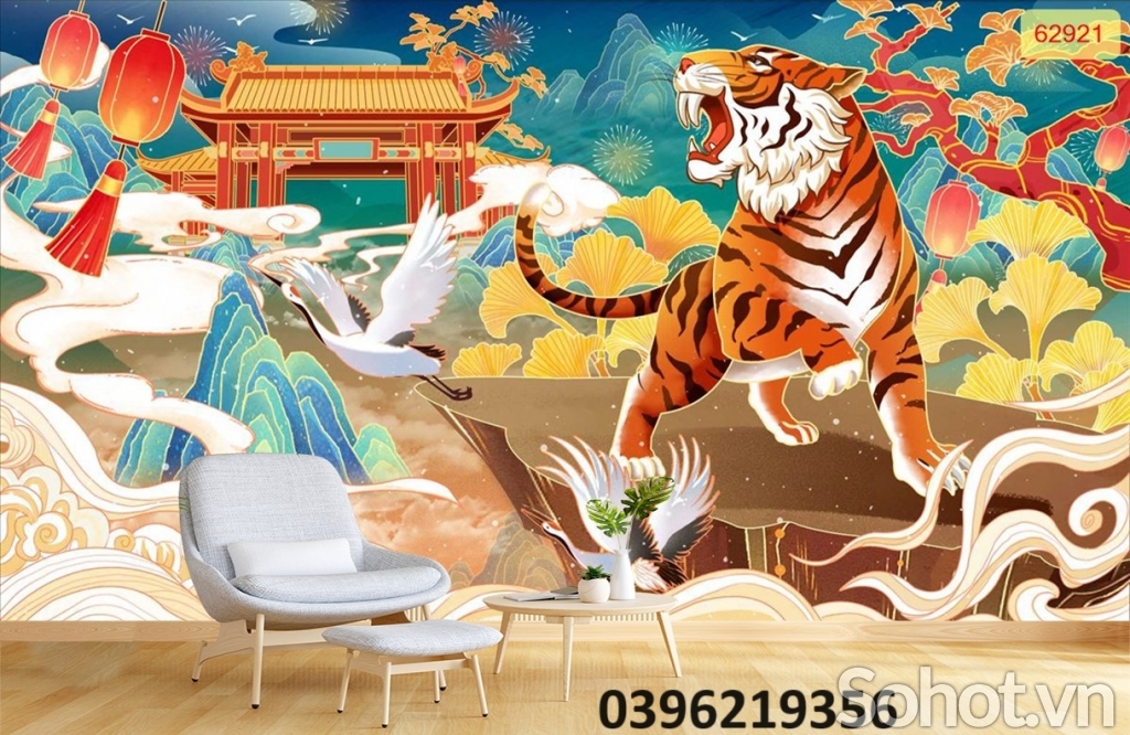 Tranh hổ đẹp 3D