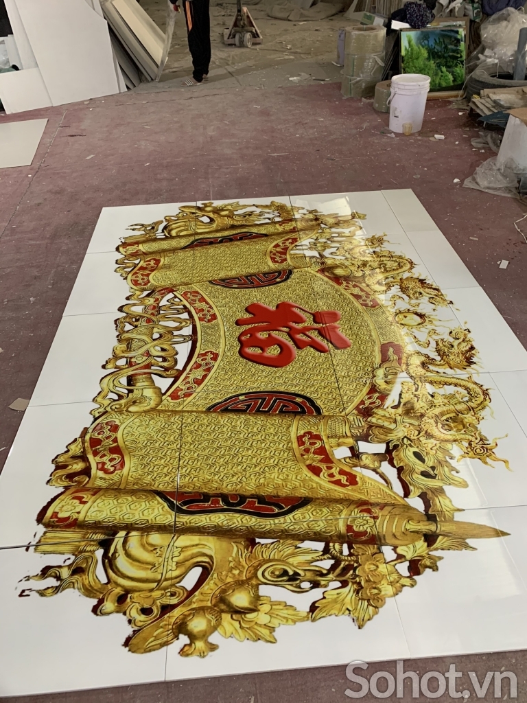 Phòng thờ trang nghiêm - gạch tranh 3D