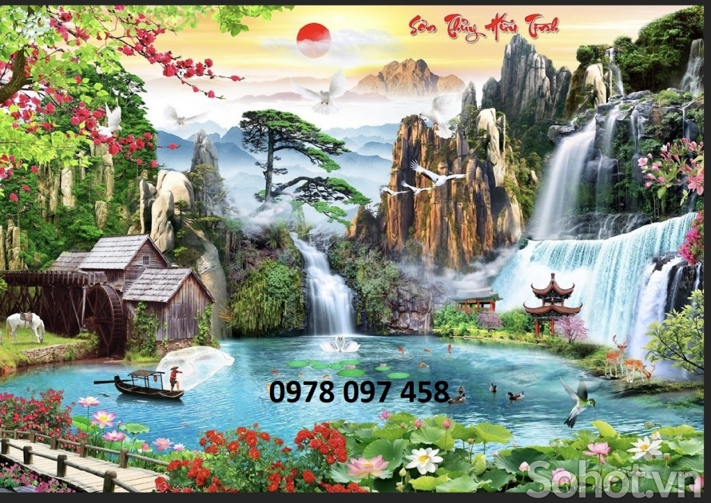 Gạch 3D - Phong cảnh thiên nhiên giao hòa