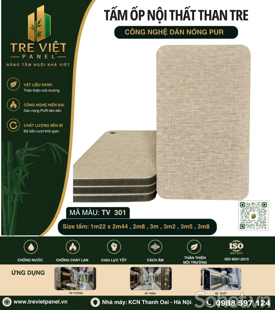 Nhà máy tấm than tre ốp tường