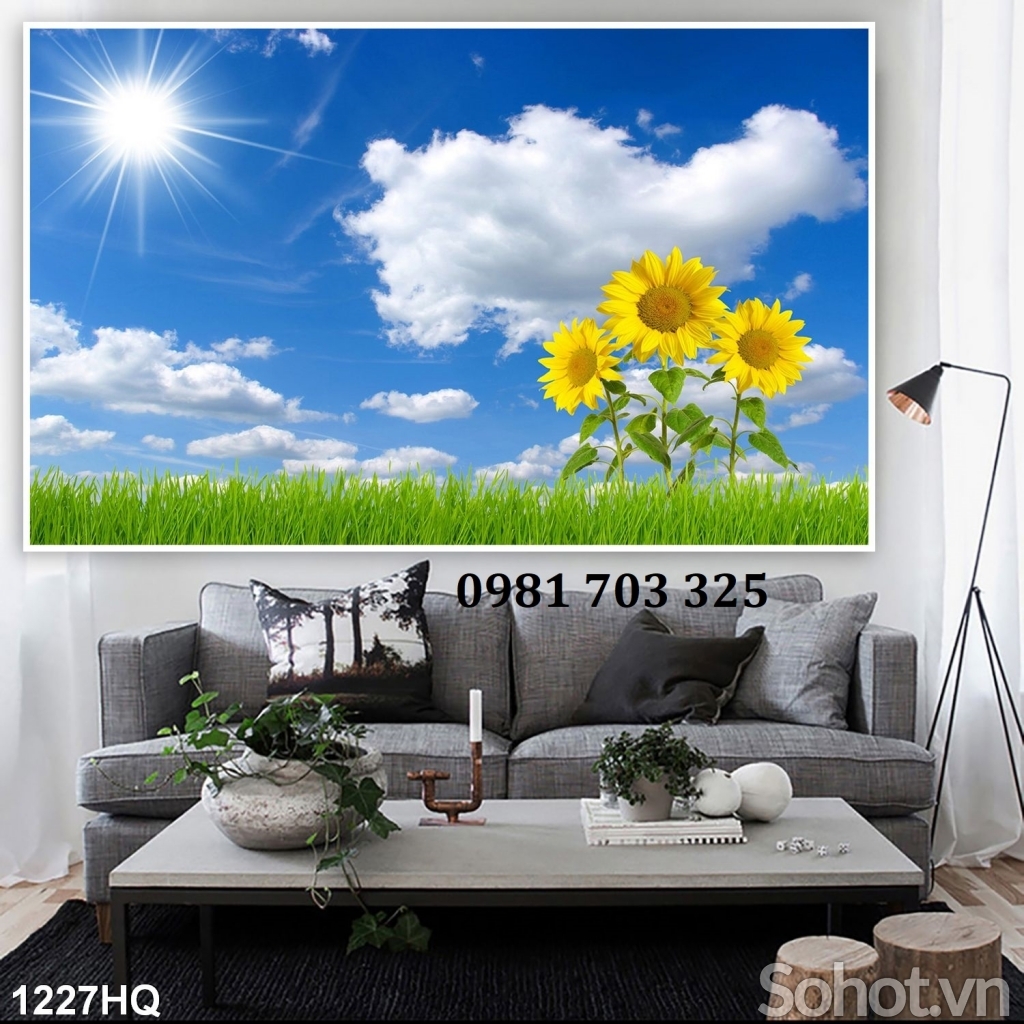 Tranh gạch 3D vườn hoa trang trí