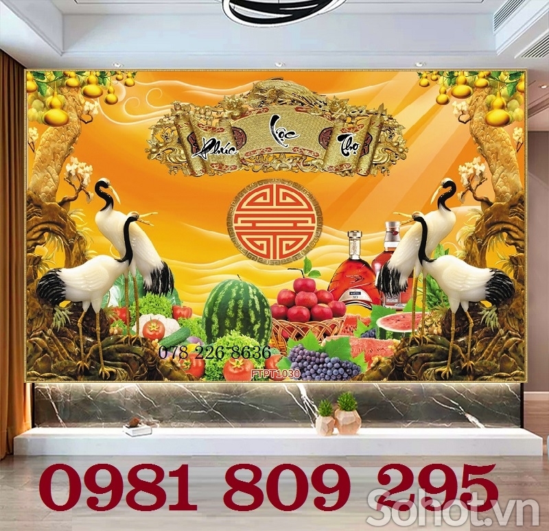 Tranh gạch men phòng thờ