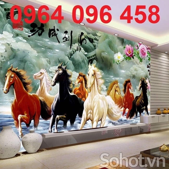 Tranh gạch 3d mã đáo thành công - YTH55