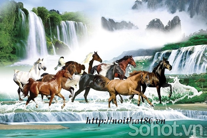 Tranh gạch mã đáo thành công HP02833