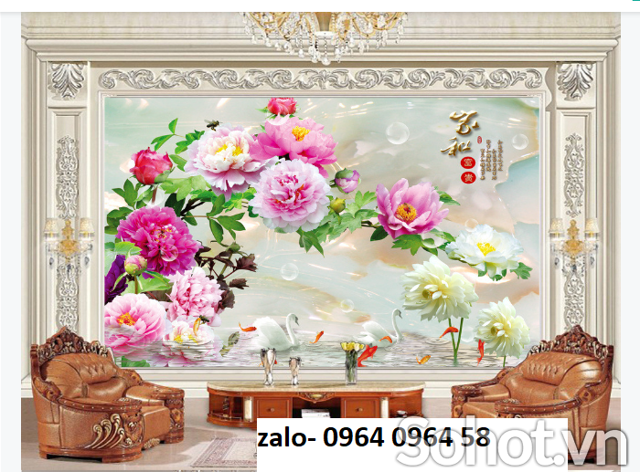 Tranh gạch 3d trang trí phòng khách đẹp - NXCV35