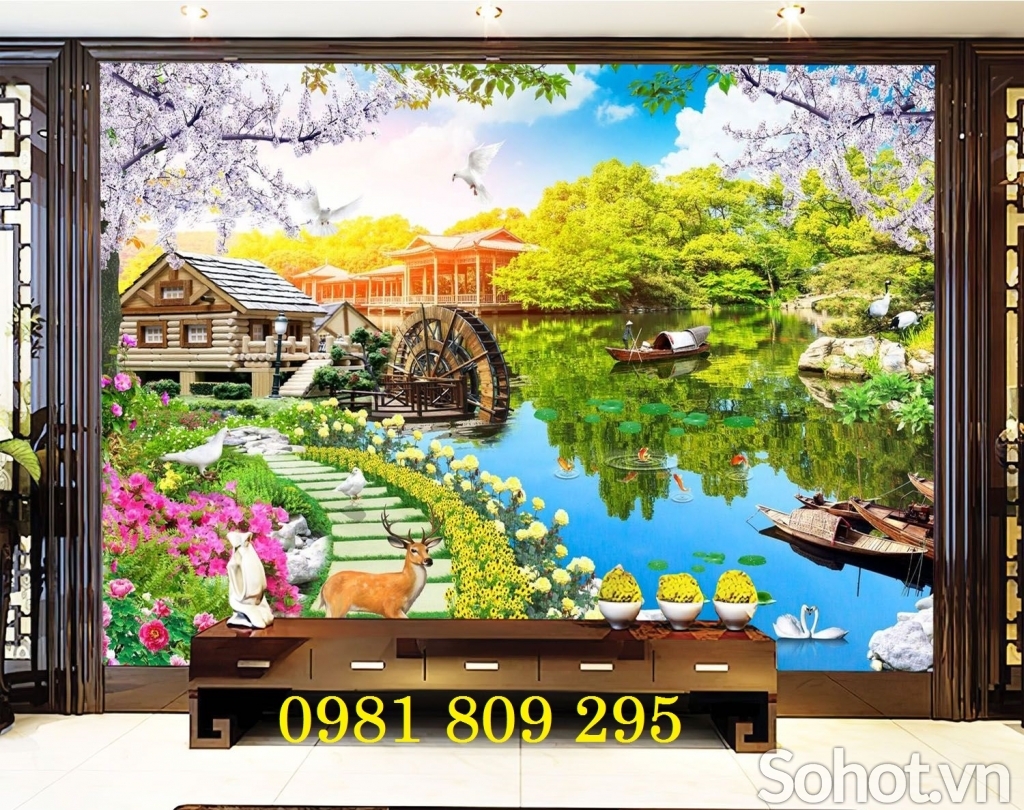 Tranh gạch 3d cảnh thiên nhiên - tranh gạch 3d
