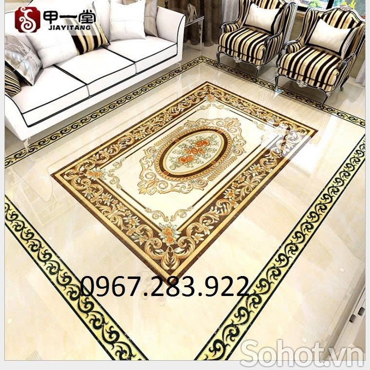 Thảm gạch đẹp ốp sang trọng 3D