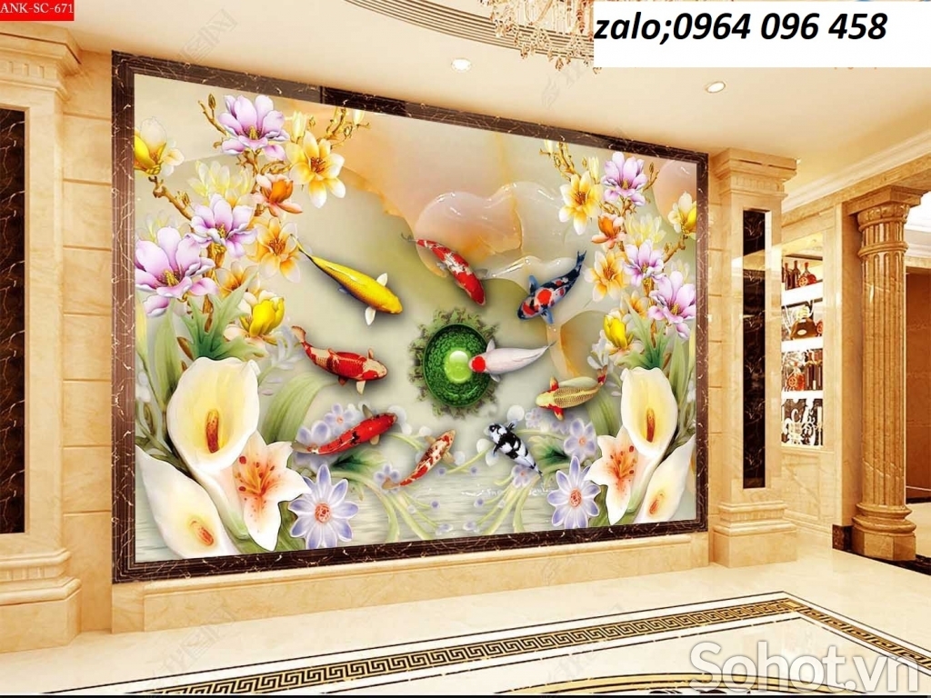 Tranh gạch 3d phong thủy - HVV4
