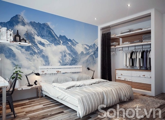 Tranh gạch men 3D phòng ngủ