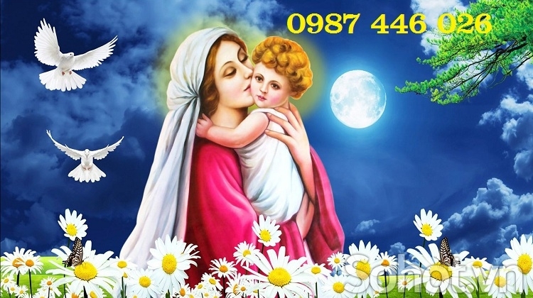 Gạch tranh thiên chúa, tranh công giáo HP8273