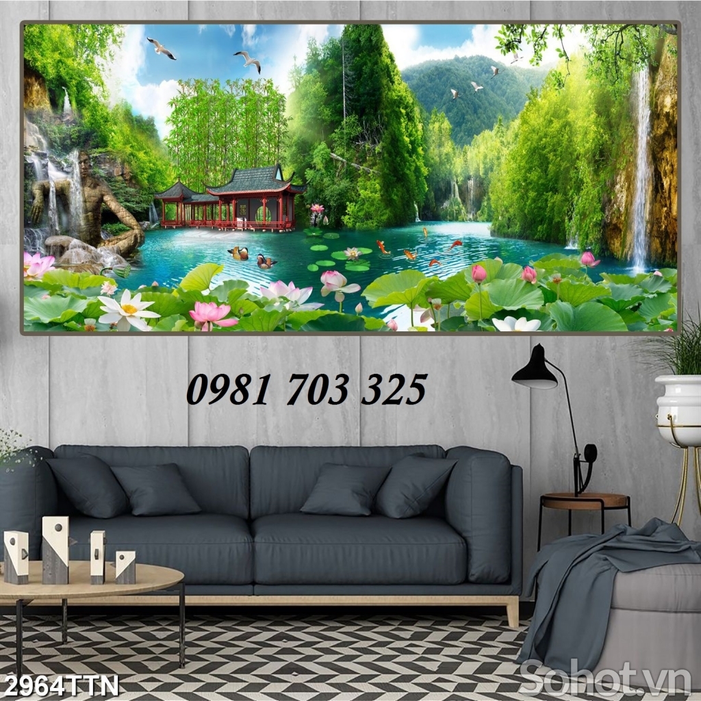 tranh 3D phong cảnh, gạch tranh 3D trang trí