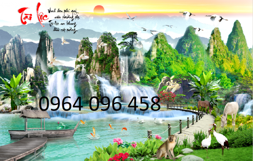 Tranh phong cảnh - gạch tranh 3d phong cảnh - DCV33