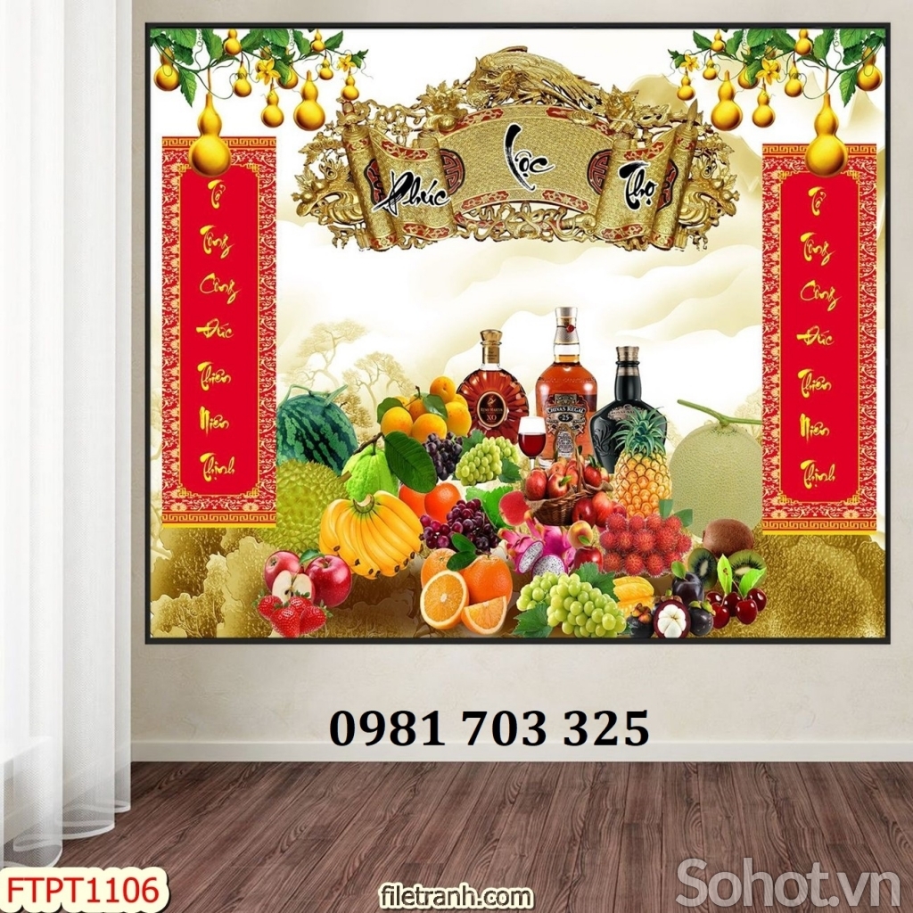 Tranh gạch 3D ốp nhà mồ, tranh phòng thờ