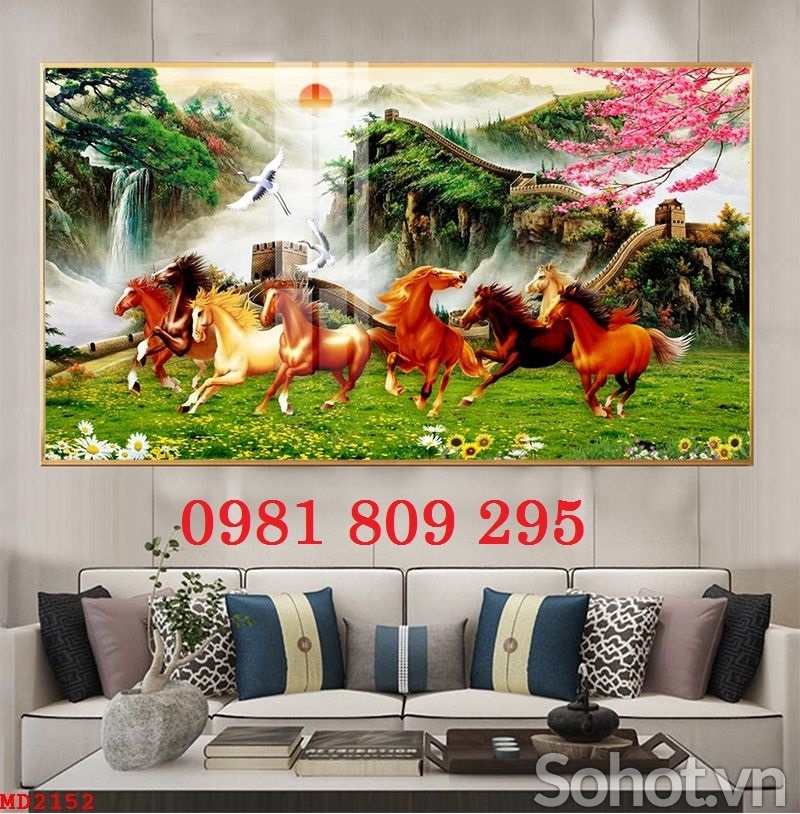 Tranh mã đáo thành công , gạch 3d