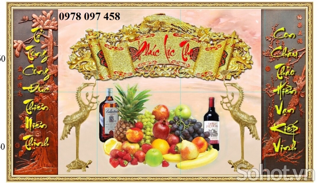 Tranh gạch - tranh 3D tranh phòng thờ