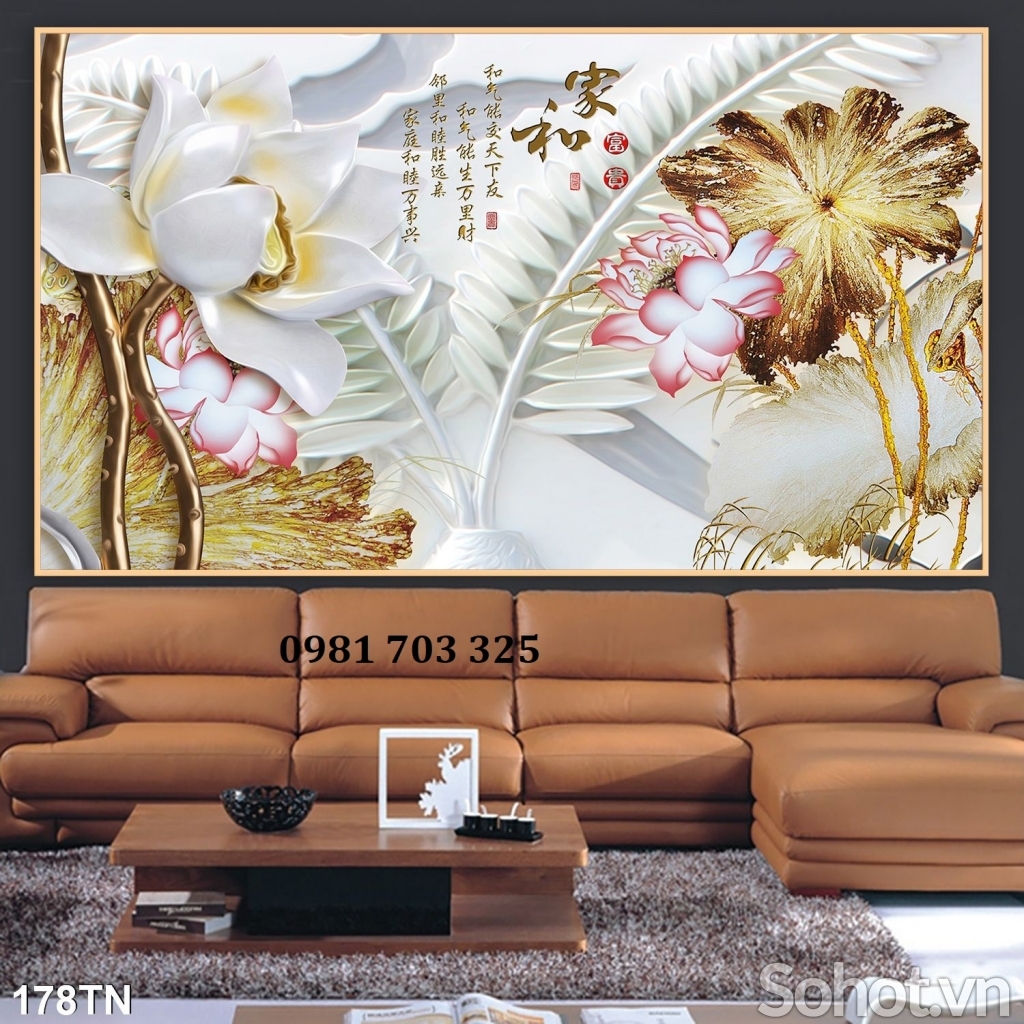 Tranh gạch men sứ ngọc 3D