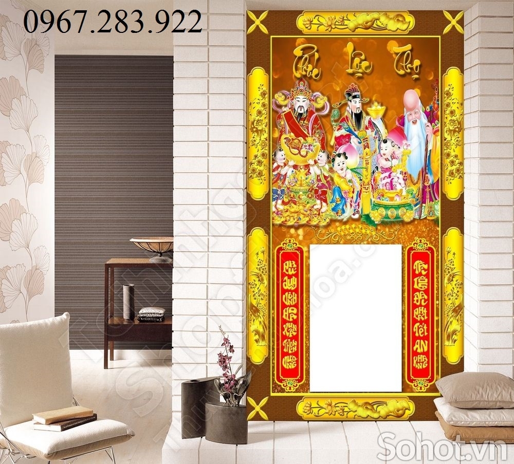 Tranh 3D- Tranh Phúc Lộc Thọ