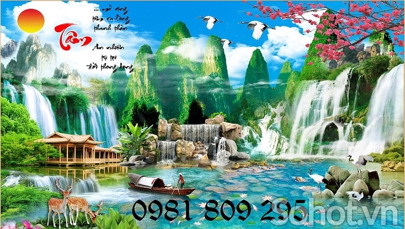 Tranh phong cảnh , gạch tranh 3d phong cảnh chiều sâu