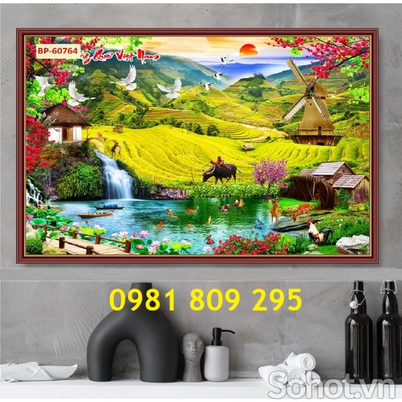 Gạch , gạch men ruộng đồng 3d HN9292