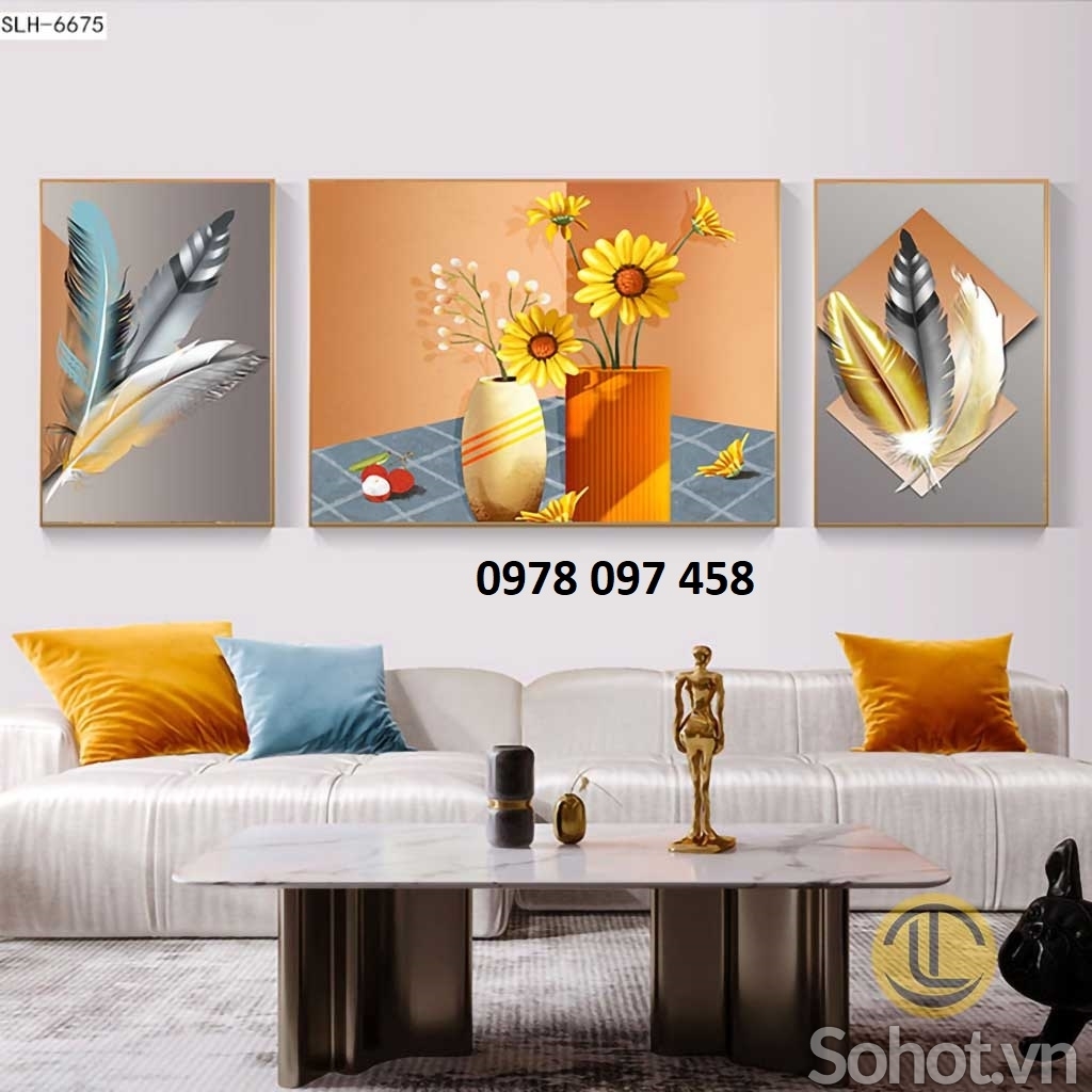 Tranh gạch men họa tiết hoa 3D