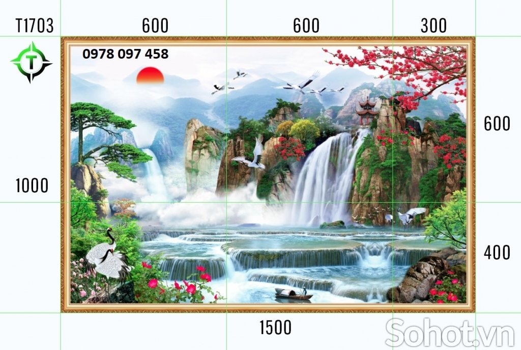 Tranh gạch men phong cảnh hữu tình