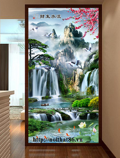 tranh dán tường 3d phòng khách