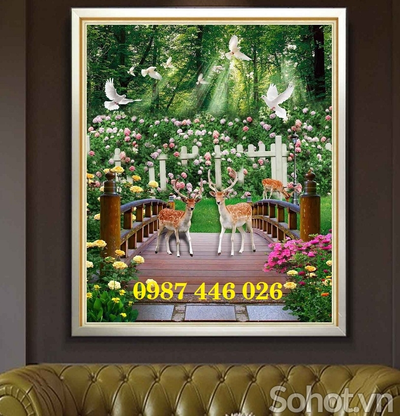 Gạch 3d tranh gạch men phong cảnh HP923